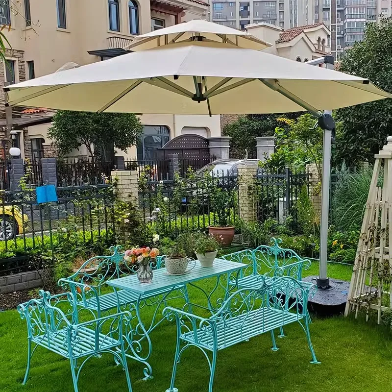 

Factory Wholesale Customized 250g Umbrella Fabric Aluminum Ribs Durable Cantilever Patio Umbrella For Terrace Pool Backyard
