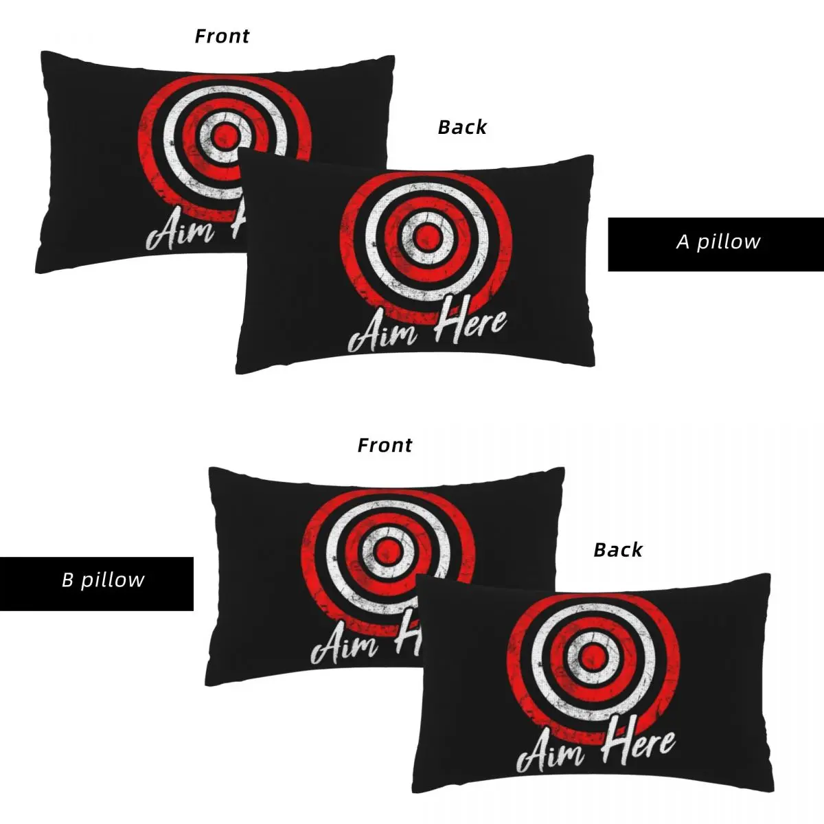 Aim Here Darts Lover Dart-Throwing Dartboard Bullseye Target Linen Pillowcase Cushion Cover Bed Home Comfort Throw Pillow