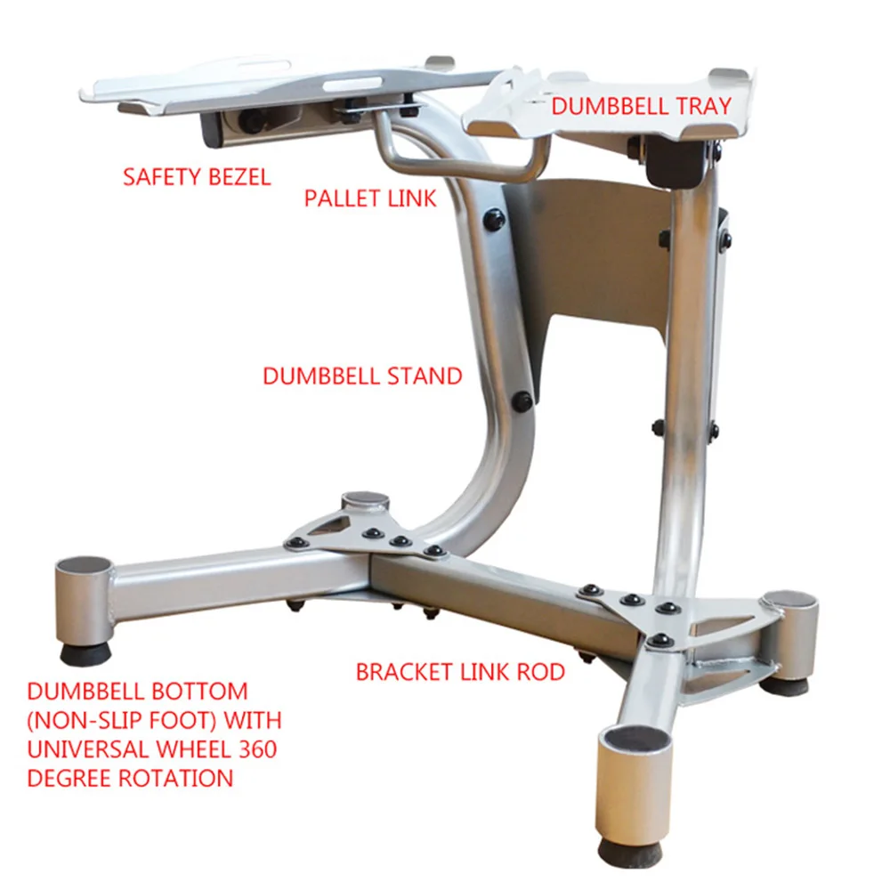 Equipo de fitness para el hogar, soporte ajustable para mancuernas, soporte especial para mancuernas, solo soporte sin mancuernas