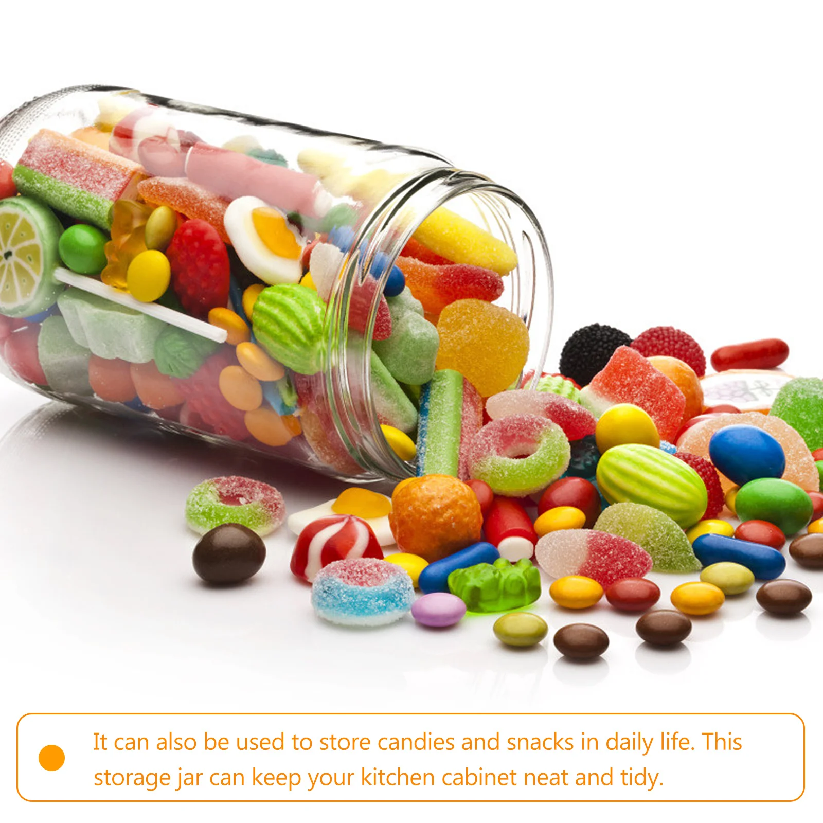 

1Pcs Storage Jar Sealed Transparent Glass Cereals Pot Dust-Proof for Kitchen Home Restaurant Candy Snacks Organizer Container