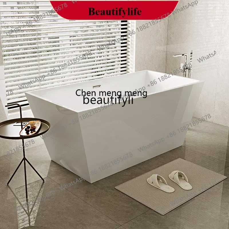 

FF5 Modern Acrylic Bathtub Integrated Seamless Design for Small Apartments Hotel Homestay Net Bath Independent Household Solutio