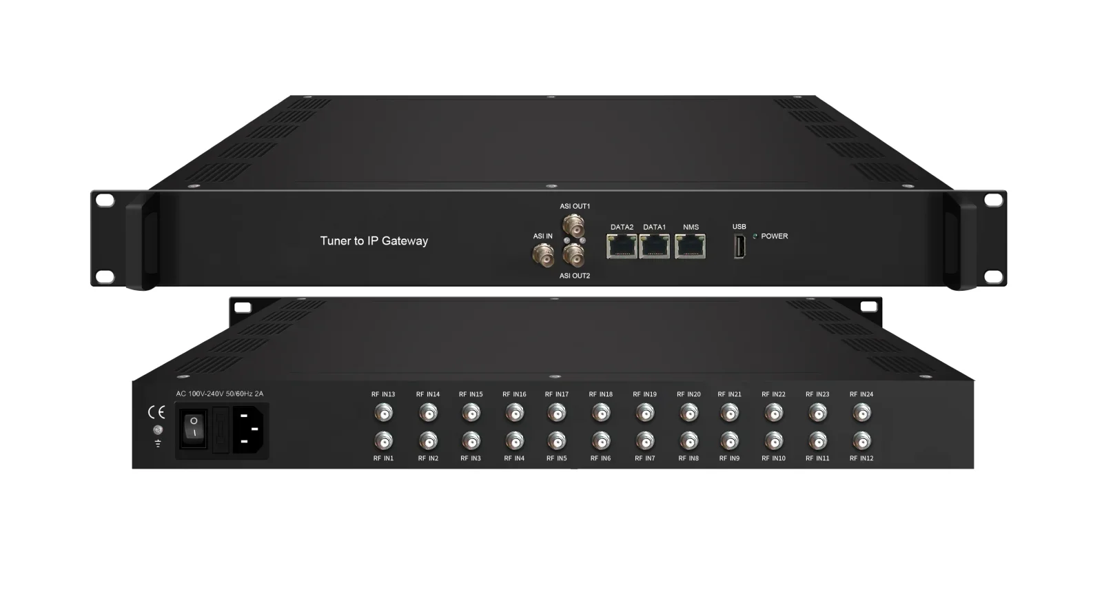 24 Tuner Digital Gateway  Input 4K Resolution Biss ISDBT IP output ip gateway for  System for Hotels