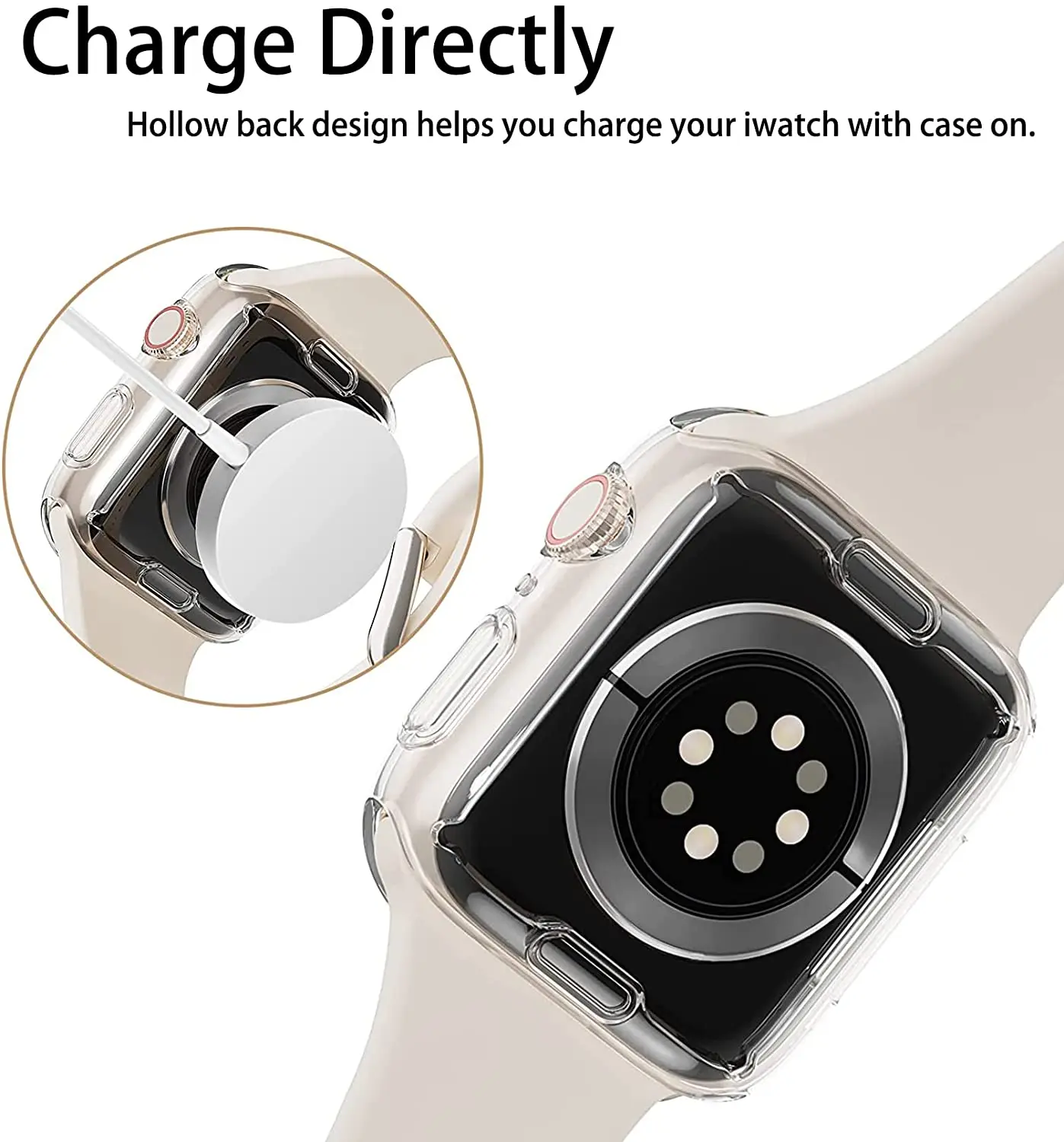 Cover For Apple Watch Case 45mm 41mm 44mm 40mm 38mm 42mm TPU HD Screen Protector bumper accessories iWatch series 8 7 SE 6 5 4 3