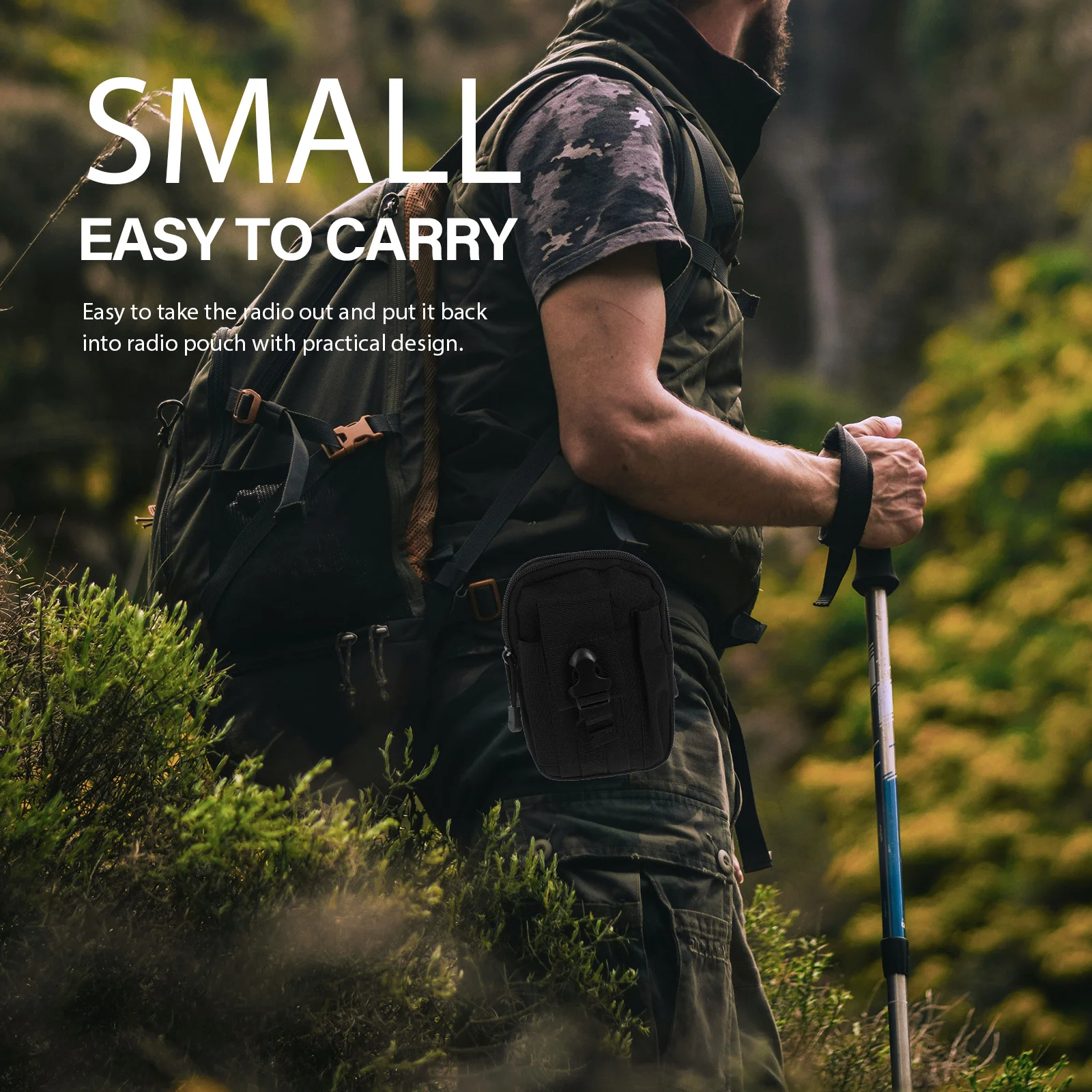 

Radio Holder Case Fanny Pack Durable Oxford Cloth Material Multifunctional Outdoor Storage Bag for Camping Hiking