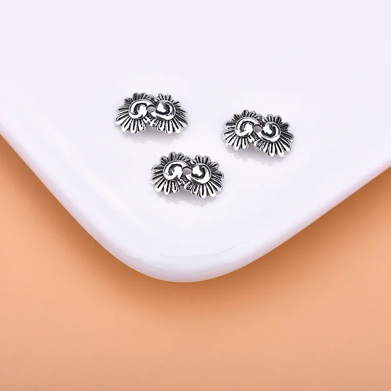 5 sztuk 925 Sterling Silver 2 kwiaty 3 kwiaty oddzielone koraliki oddzielone osłonka na doniczkę Vintage ręcznie tkane biżuteria DIY akcesoria — zdjęcie 3