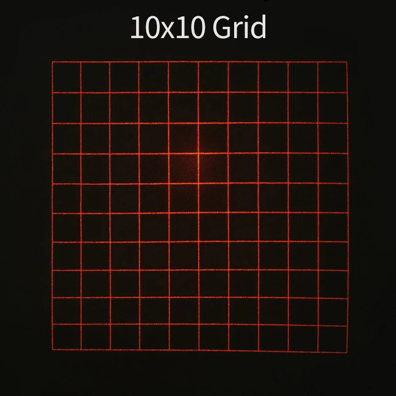 Square 10x10 Grid Focusable DOE D18x65mm 660nm Red 10mw 30mw 50mw 100mw 150mw Laser Module for Wood Stone Positioning