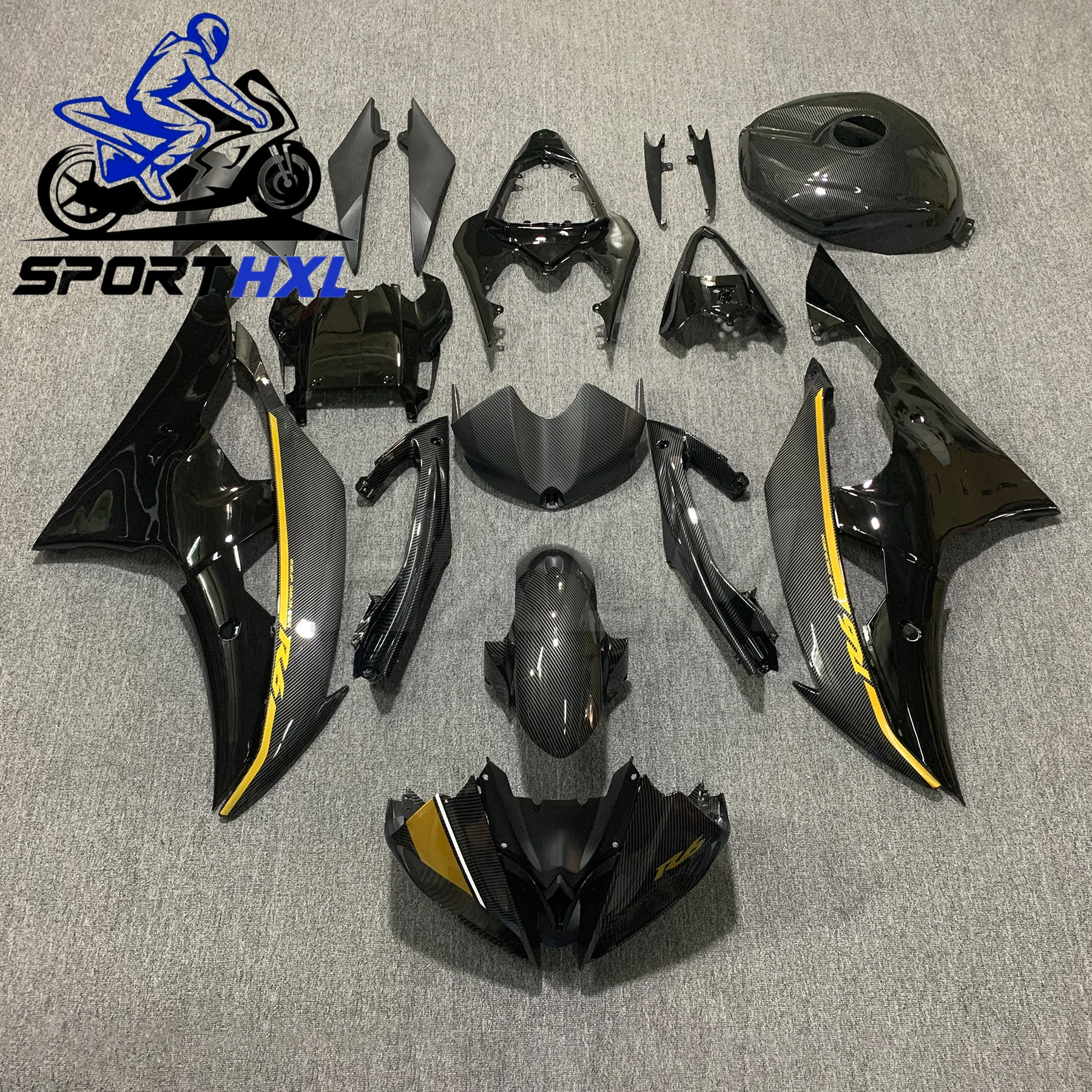 

The motorcycle fairing is suitable for the R6 2008 2009 2010 2011 2012 2013 2014 2015 2016 body fairing yellow and white