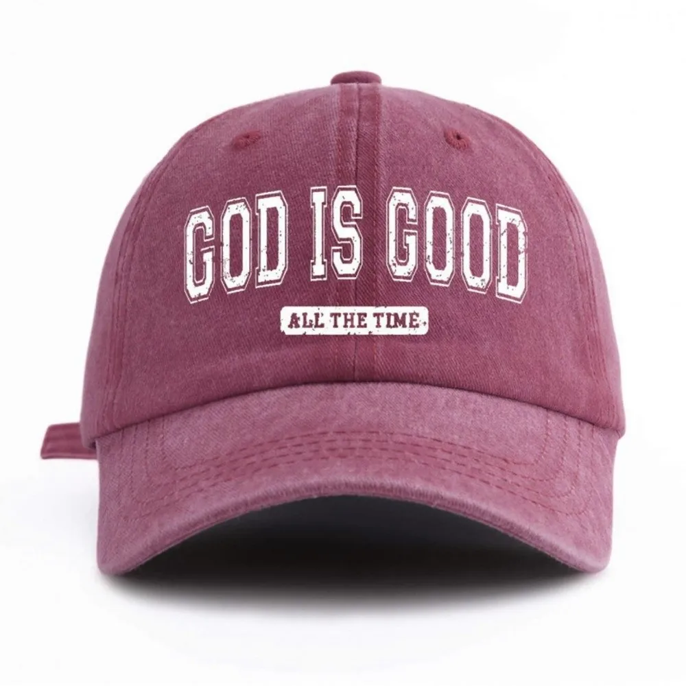 

Fashion GOD IS GOOD Baseball Caps Sun Protection Breathable Distressed Faded Cap Adjustable Vintage Sunscreen Hats Men Women