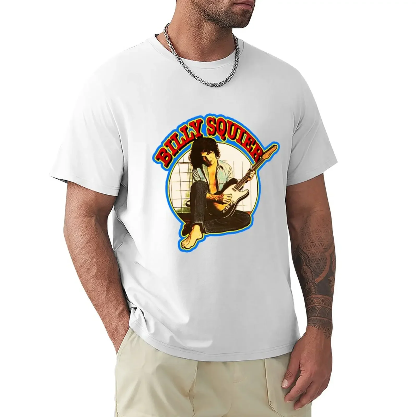 billy squier 1970s Classic vintage Custom Art T-Shirt sports fans shirts graphic tees plus size tops oversized t shirt men