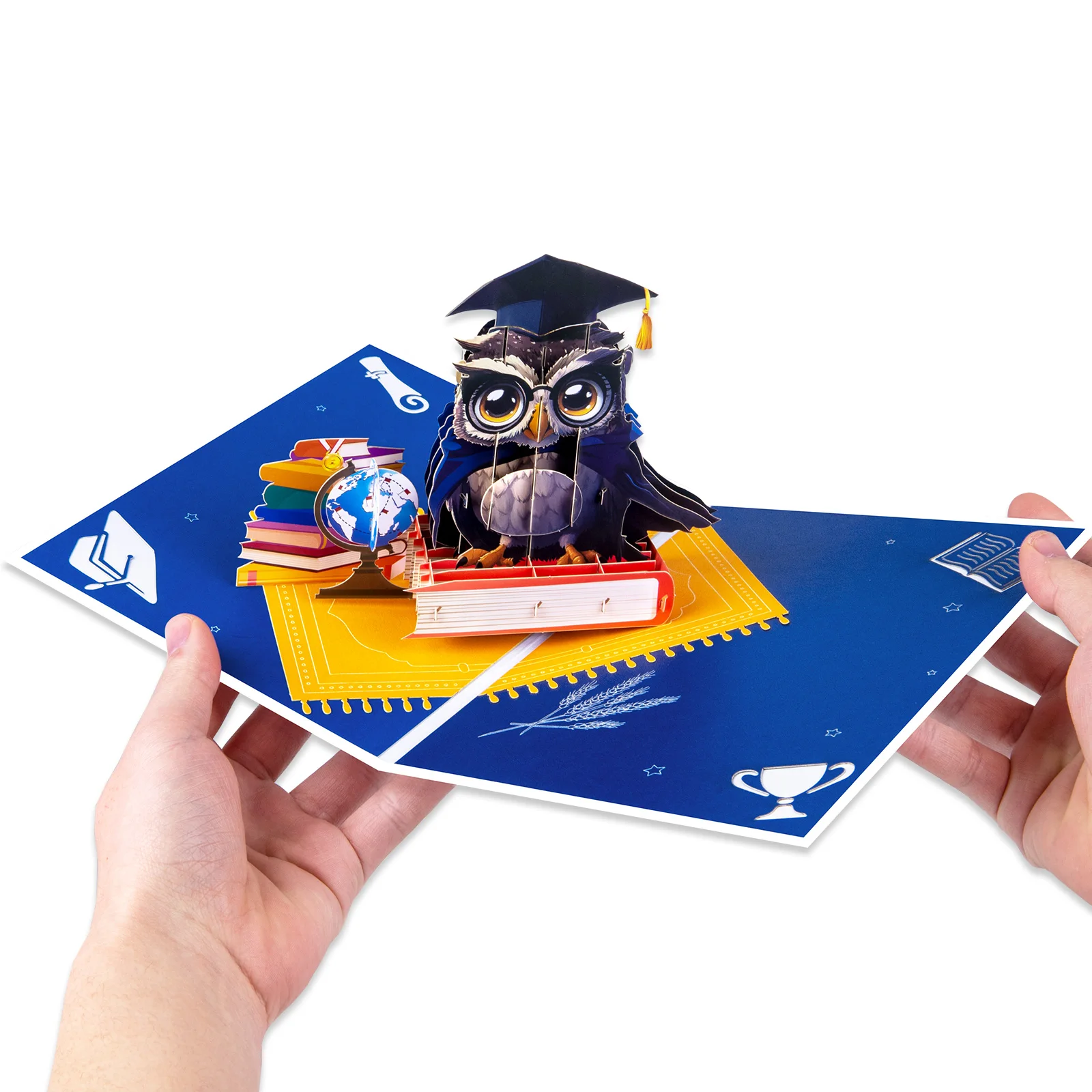 3D-Abschluss-Popup-Karte „Herzlichen Glückwunsch auf Ihrer Leistung“, perfekt für High-School-College-Absolventen – Detail 3