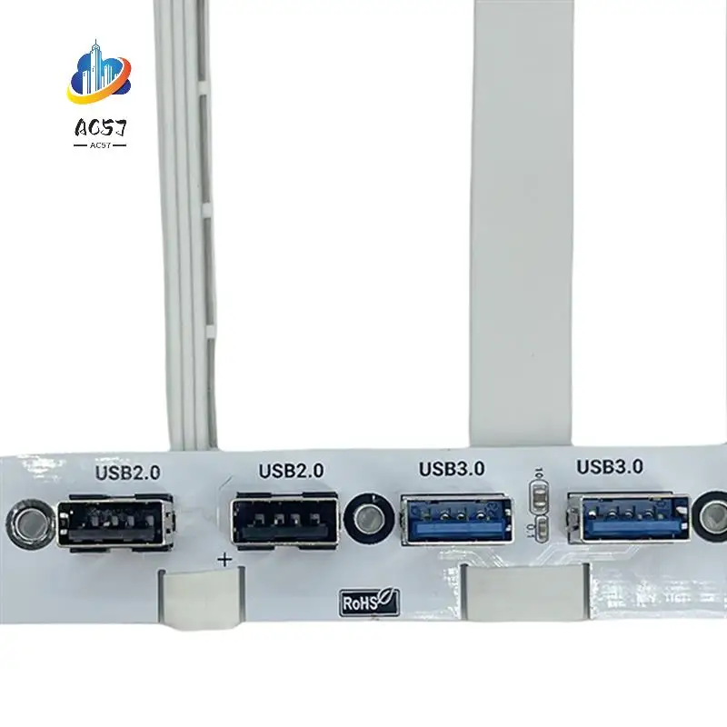 

AC57-USB 3.0 Front Panel Hub IO Panel 2-Port USB3.0+2-Port USB2.0+1-Port TYPE-C 20G+LED Switch For PC Case Desktop