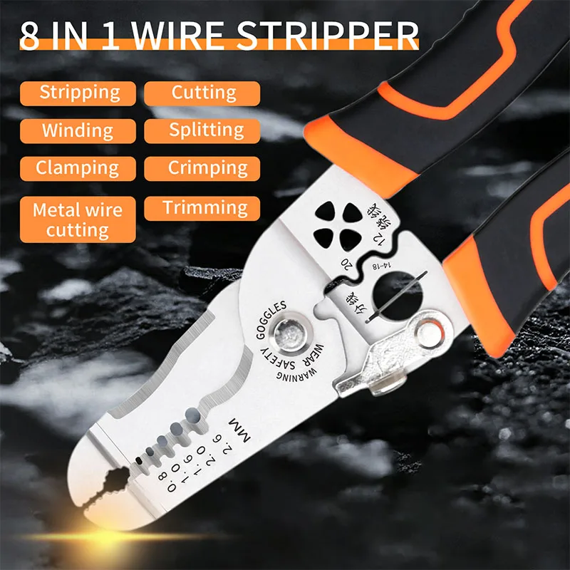 Vanjoin Multifunctional Pliers Cable Stripper Wire Cutter Crimping Tool Electrical Alicate Universal Hand Tools