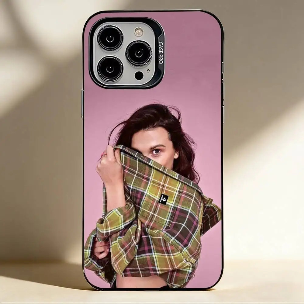 A-Aesthetic Millie Bobby Brown Phone Case For iPhone 17,16,15,14,13,12,11 Plus,Pro Max,XS,Colorful Silver Phone case Funda Cover - view 6
