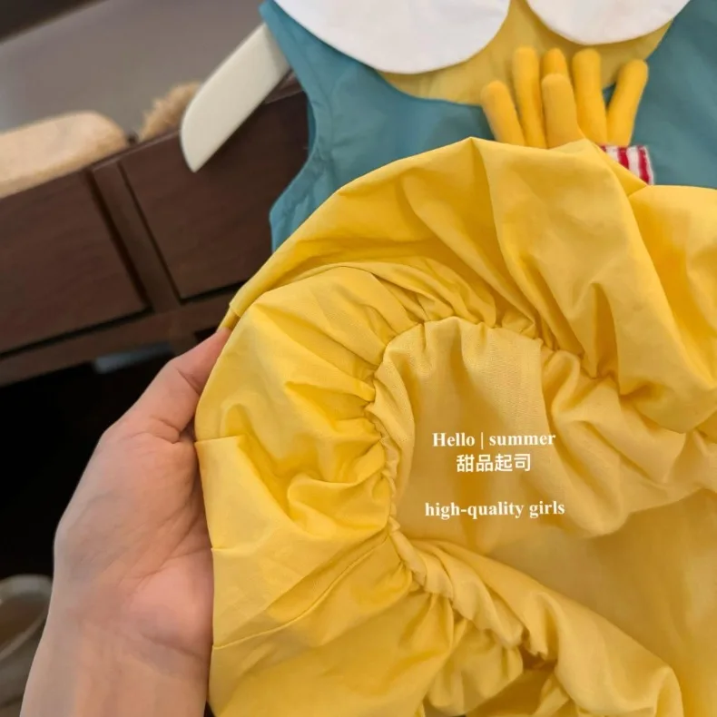 Baby-Mädchen Strandkleider Sommer Weiche Atmungsaktive Kinderkleidung Mädchen Urlaub A-Linien-Kleid Kinder Freizeitkleid 2026 Sommer – Detail 4