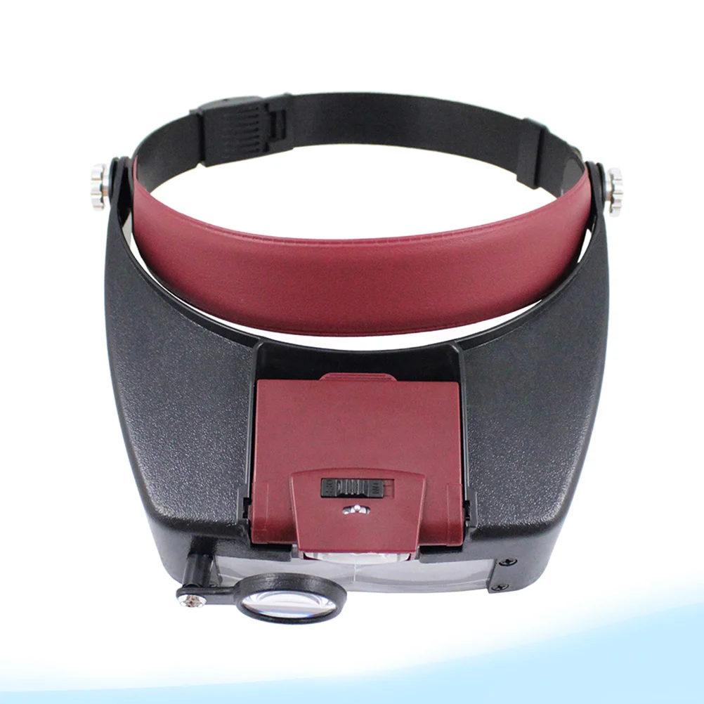 

2pcs Led Loupe Magnifying Glasses Adjustable Headband Microscope For Jewelry Watch Repair Hands-Free Reading Lamp Dual Bright
