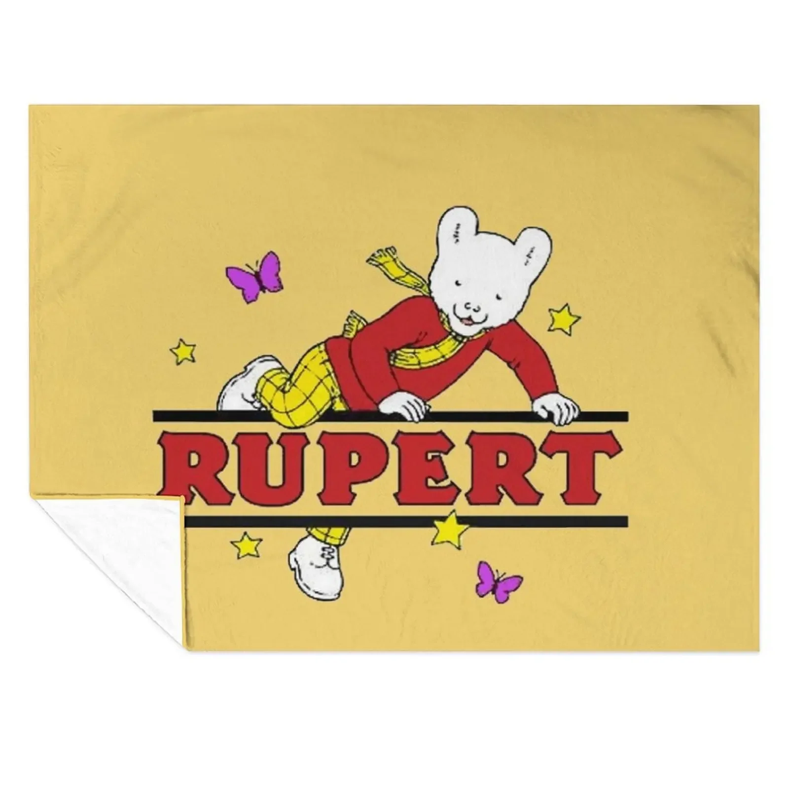 

Rupert bear Throw Blanket halloween Plaid on the sofa Softest Beautifuls Blankets