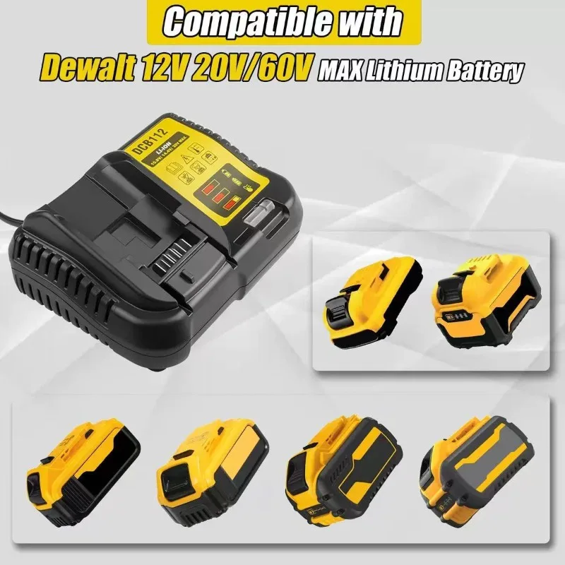 Suitable for Dewalt 10.8V-20V DCB112 102 Lithium Battery Power Tools Fast 3A Charger