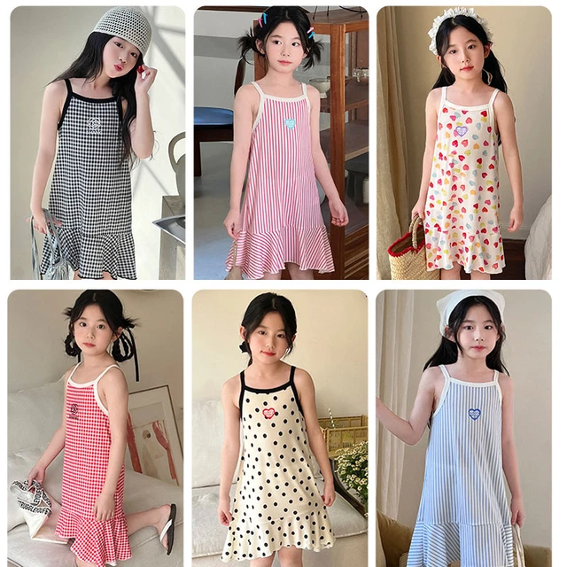 1 9 Years New Summer Girl Nightgown Cartoon Pajamas Dress for Kids Teenager Night Dress Baby Nightdress Cute Children Clothing AliExpress
