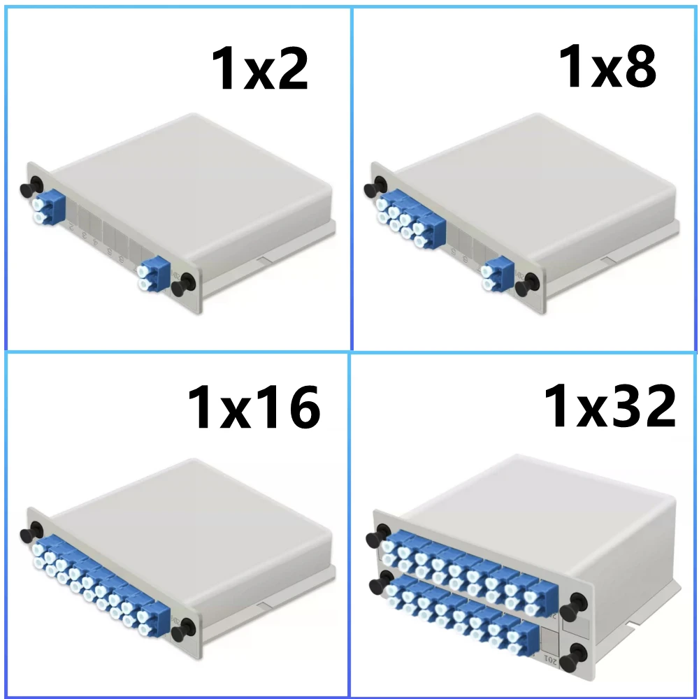 

optical fiber splitter LC plug-in 5pcs singlemode 1x2 1x4 1x8 1x16 1x32 fiber optic coupler SM FTTH 1*2 1*8 1*16