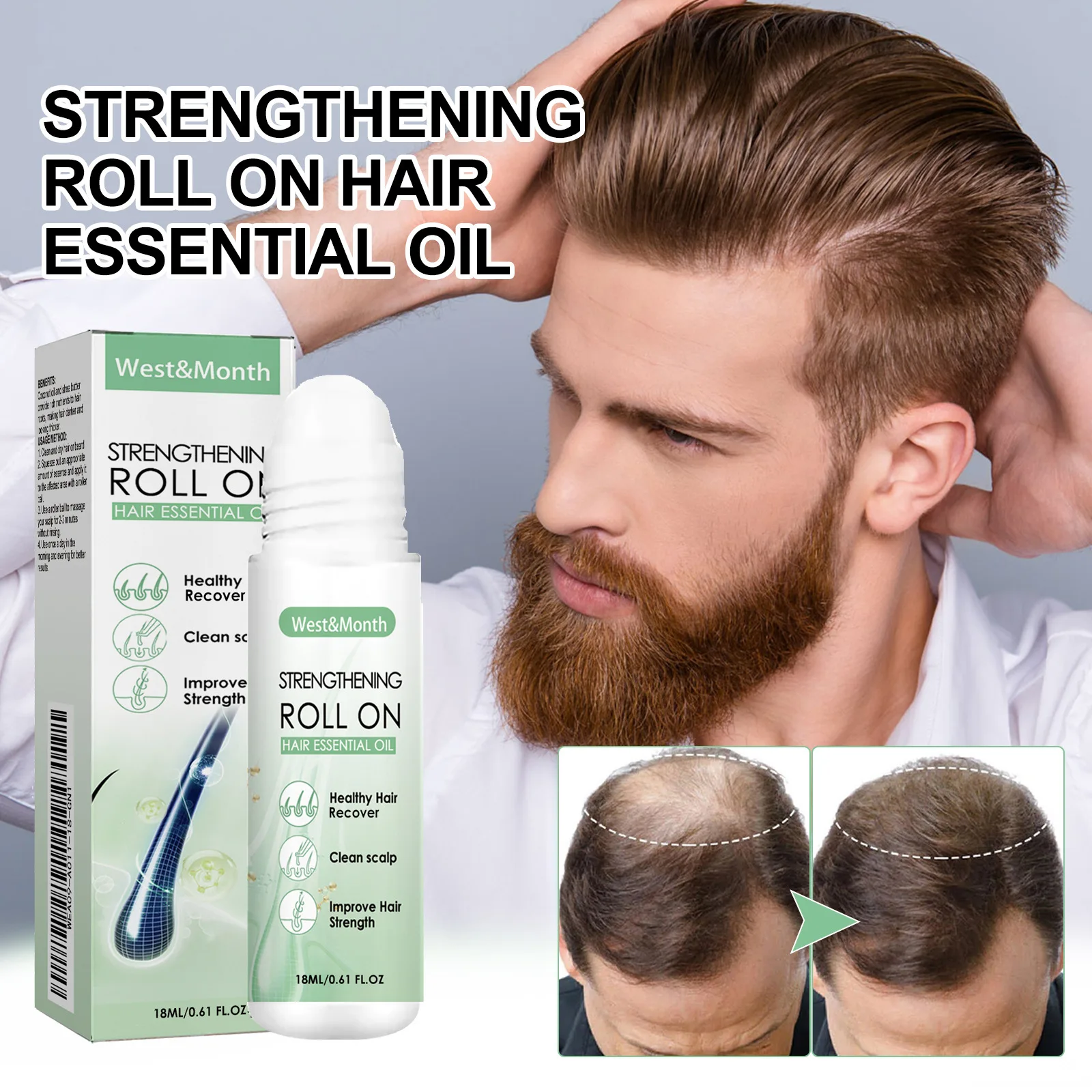 

Rosemary Oil For Hair Growth Serum Fast Women Men Thickening Beard Hair Loss Treatment Hair Care Essenc Hair Growth Solution18ml