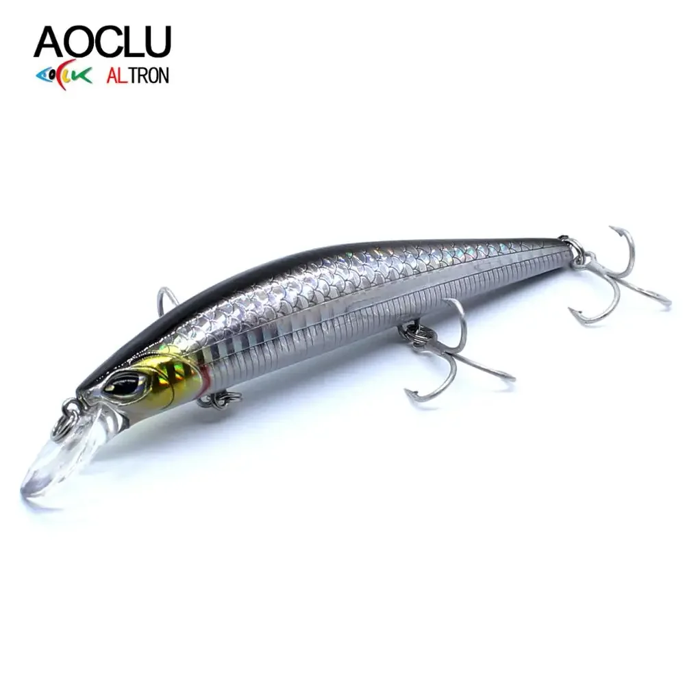 AOCLU Sinking Minnow 120mm 20.0g Hard Bait Jerkbait Wobbler Lure Magnet Weight Transfer 1PC Wire Through For Sea Boat  Fishing