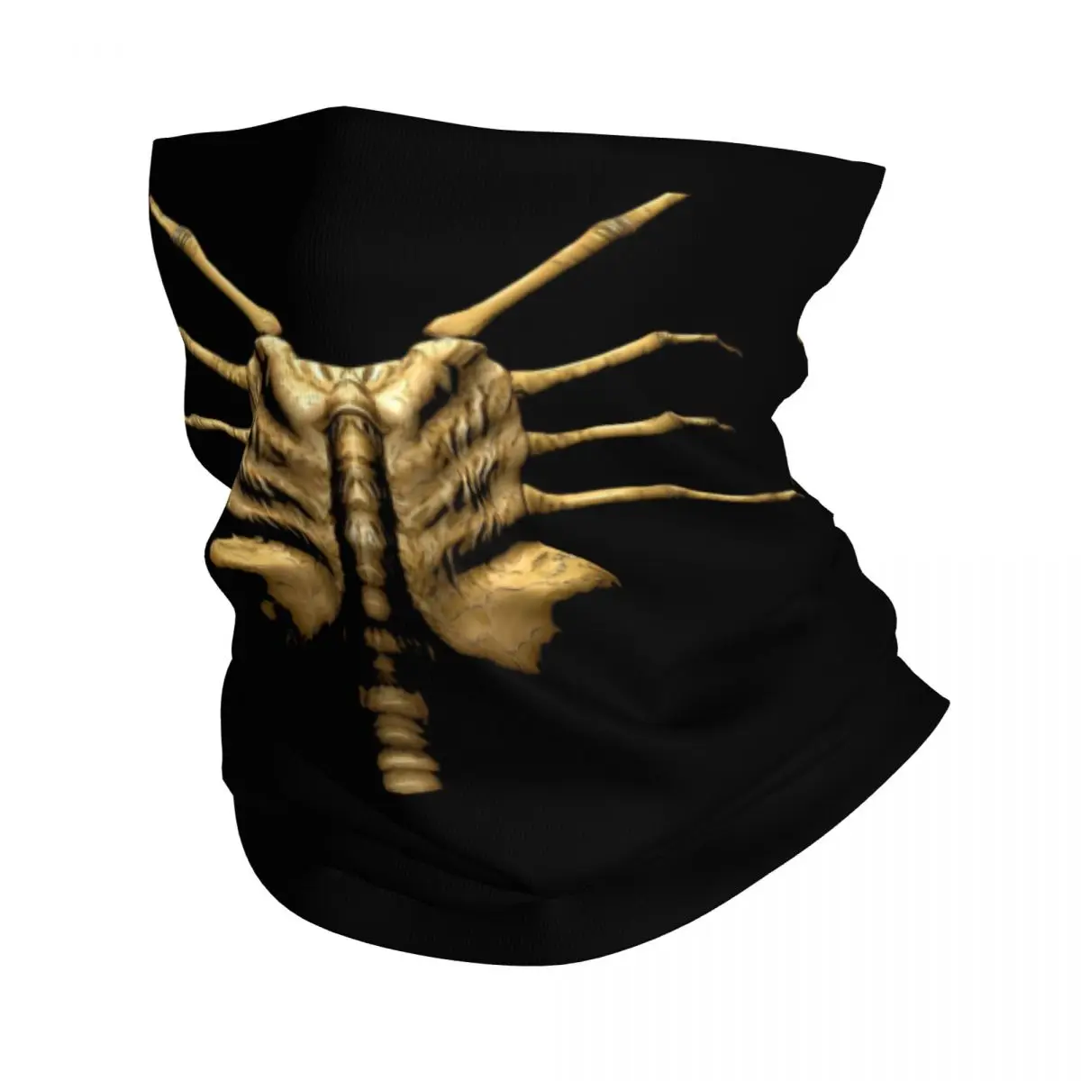 Horror Face Hugger Bandana Neck Gaiter Windproof Face Scarf Cover Men Women Facehugger Alien Xenomorph Headwear Tube Balaclava 