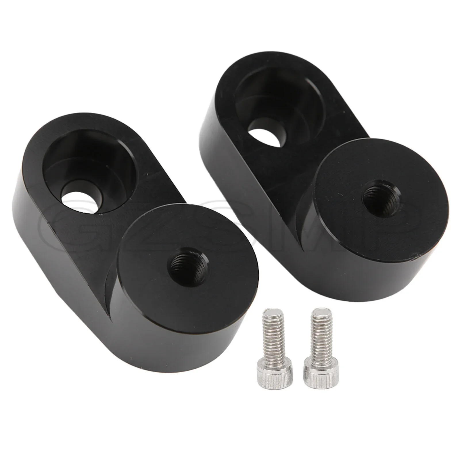 CNC Aluminium Motorcycle Side View Mirror Riser Extenders Adapters Kit Fit for Polaris Slingshot 2015-2020