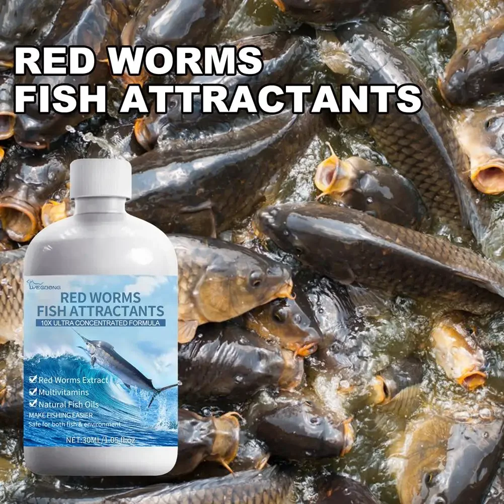 Strong Fish Attractant Concentrated Liquid Blood Worm Spray Additive Flavor Trout Bass Scent Fishy Attractant Carp