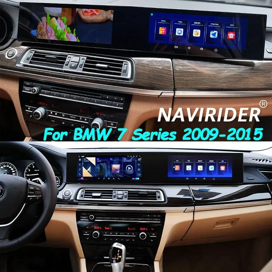 M 21Inch Curved Screen Android Car Radio For BMW 7 Series CIC NBT 2009-2015 GPS Navigation Multimedia Video Player CarPlay HU
