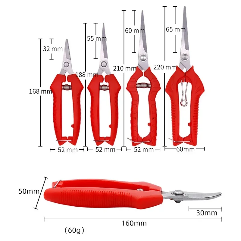 Pro Garden Pruning Shears Lengthened Tree Flower Scissors Hand Bonsai Clippers Fruit Vegetables Picking Snips Standard Hand Tool