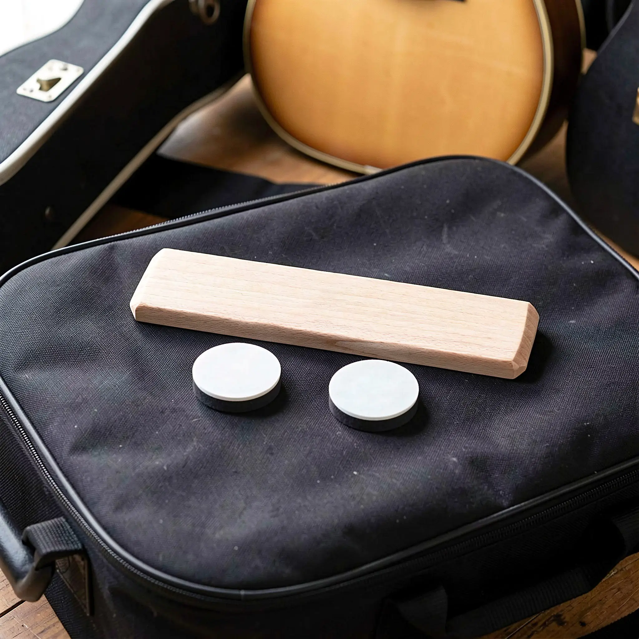 Khaki Guitar Percussion Board Acoustic Fingerstyle Tap Block for Acoustic Guitar Practice Rhythm Training Musical Accessory