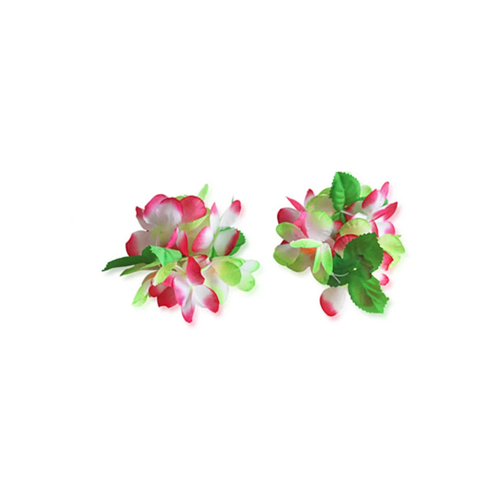 

4 pcs Floral Garland Set Hawaiian Artificial Flower Accessories Headband Necklace Bracelets Beach Party Decorations Luau Wreath