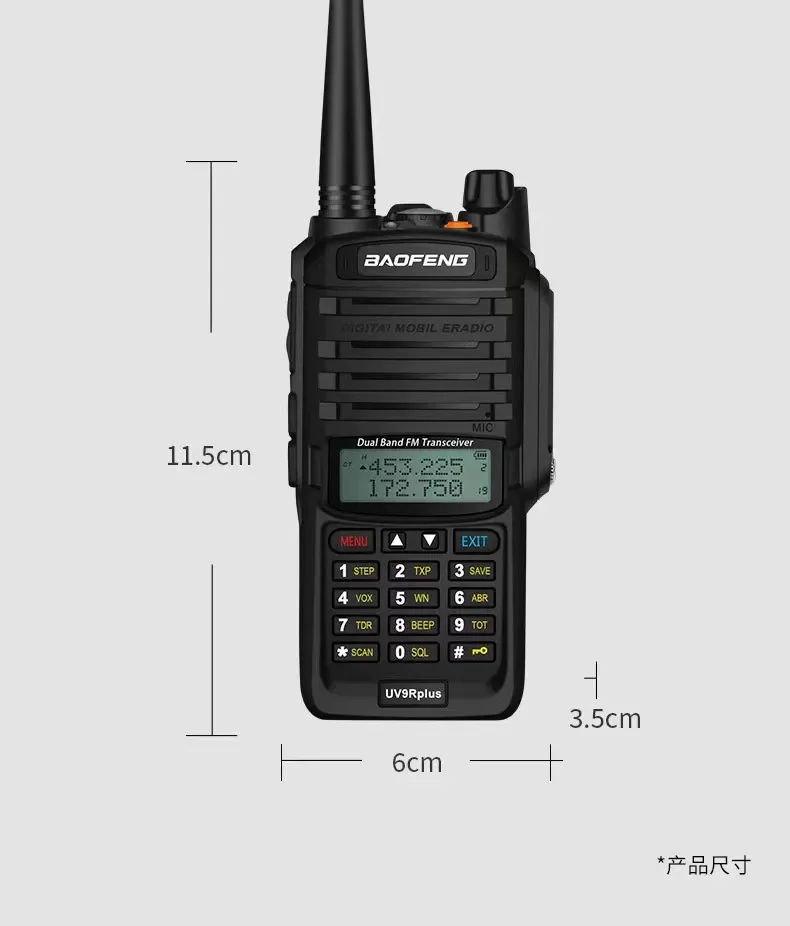 Baofeng-BF-UV9Rplus Wodoodporne walkie talkie dla lądów i morza, duża moc 15 W, podwójna osłona UV IP67, 128 kanałów,