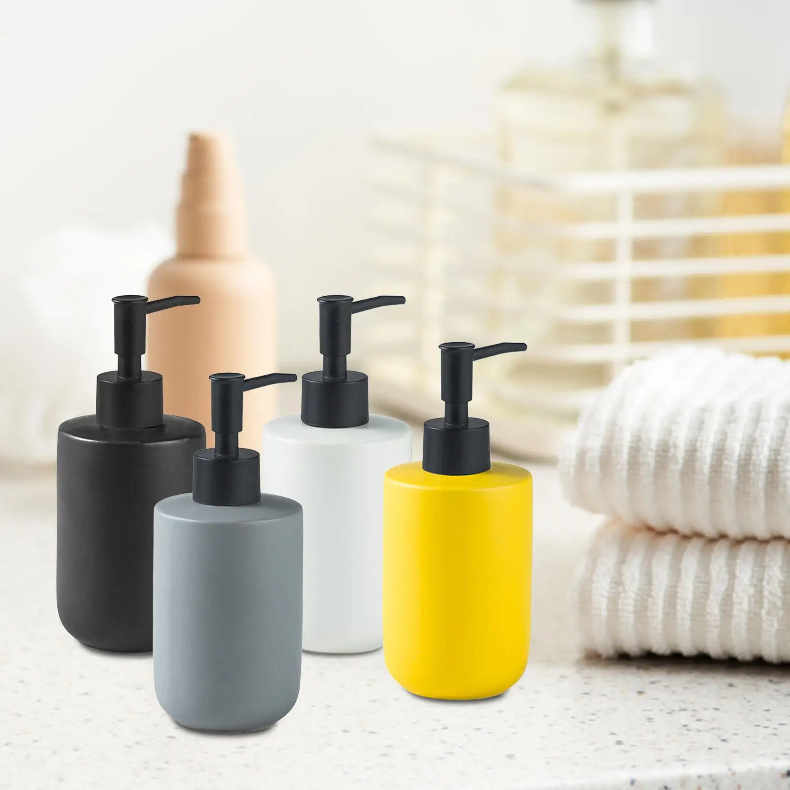 350ml Soap Dispenser Bottle Reusable Containers for Restaurant Hotel Home