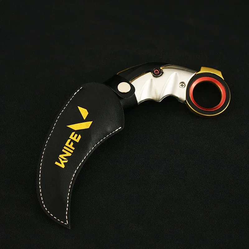 Arme de Valorant Melee Champions Karambit en Alliage D.lique, Modèle d'Exposition d'Épée de Samouraï, Périphérique de Jeu, Jouets Cadeaux pour Garçons, 16cm