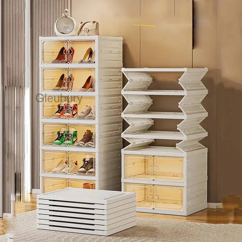 Cabinet Storage Plastic Organizer Designer Shoe Space Saving Stackable Shoe Shelf Modern Entrance Hall Muebles Hotel Furniture