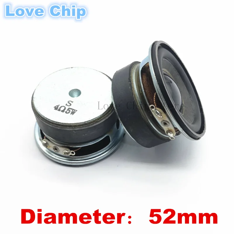 2PCS 2 inch 52mm round external magnetic speaker 4 ohms 5W Bluetooth car audio multimedia Loudspeaker woofer speakers