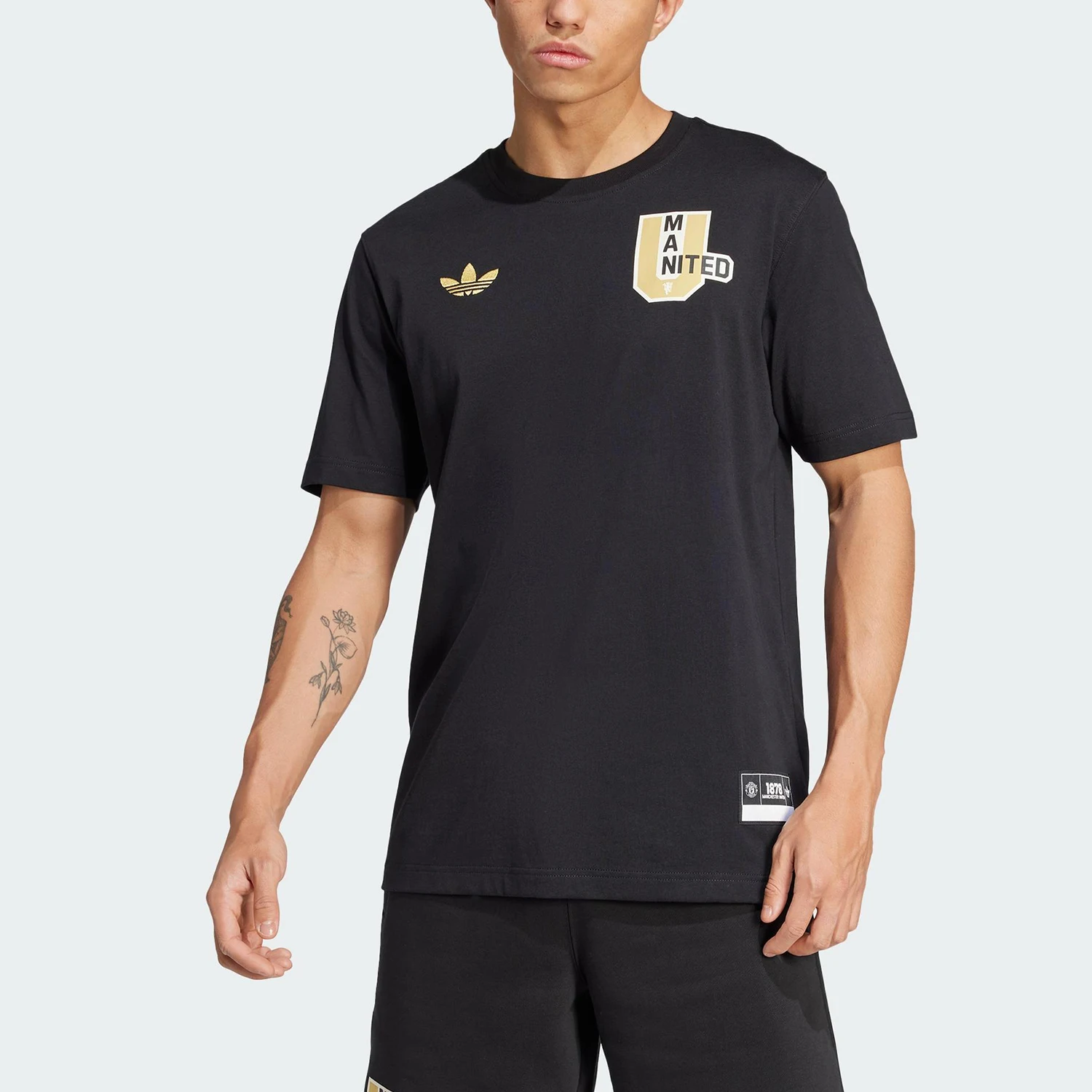 

Adidas genuine clover men's football print training breathable short sleeved JL6115