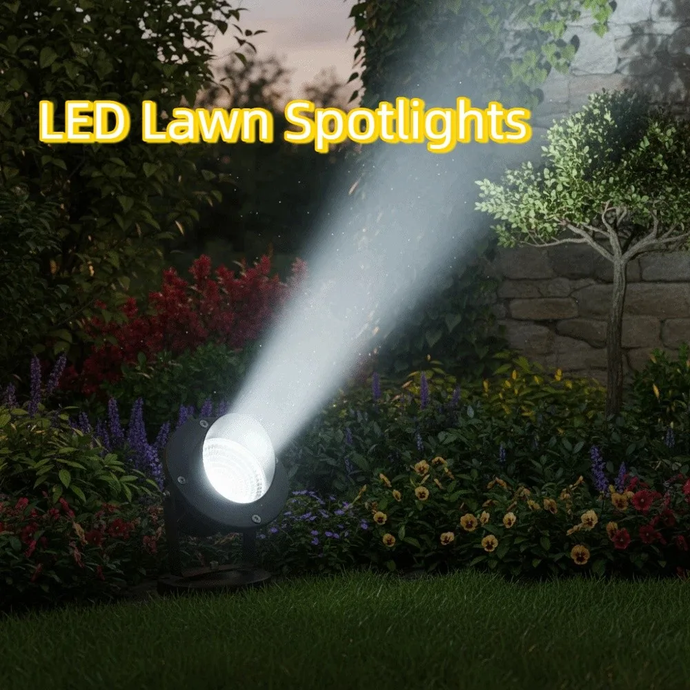 

Energy Saving LED Lawn Spotlights Pathway Lighting Green Lighting Outdoor Waterproof Lights Aluminium Black COB Landscape Lights