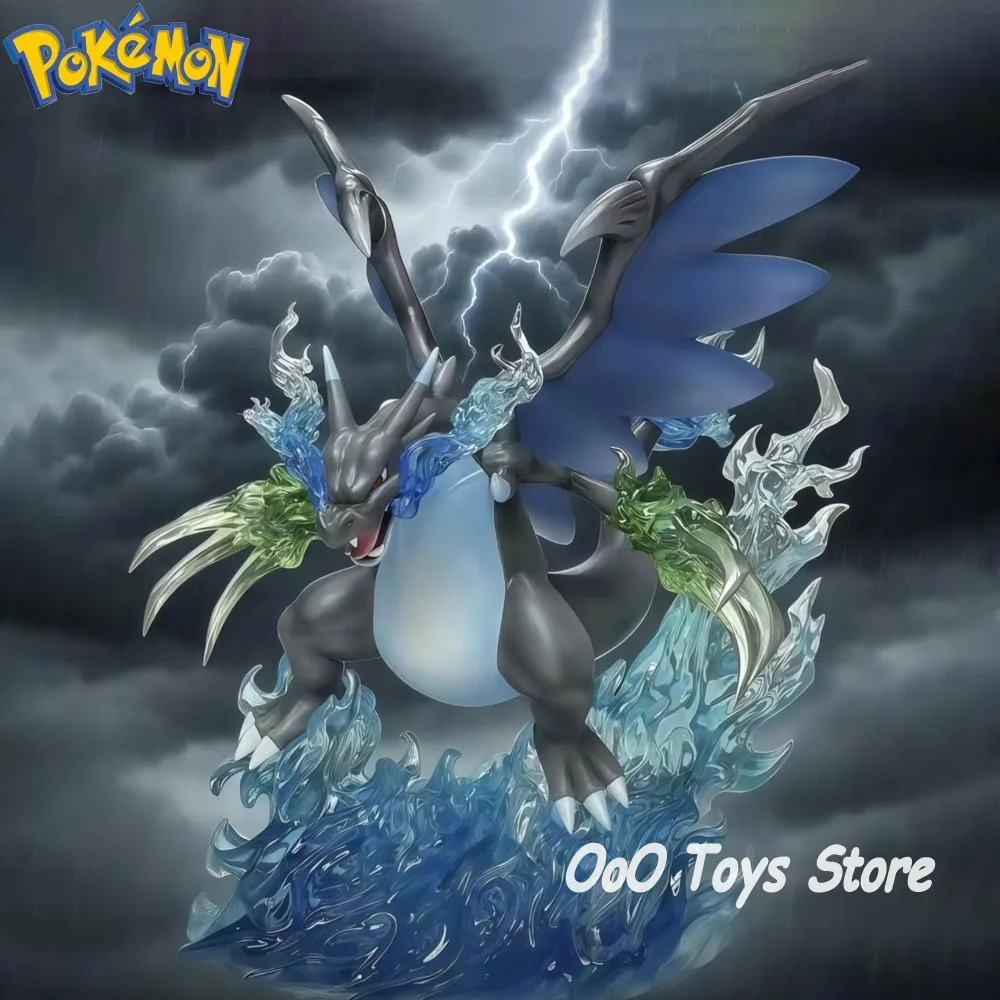 Figurine Pokemon Charizard X, Statue en Pvc, ornement de bureau, Collection, modèle de jouets, cadeaux, 18cm
