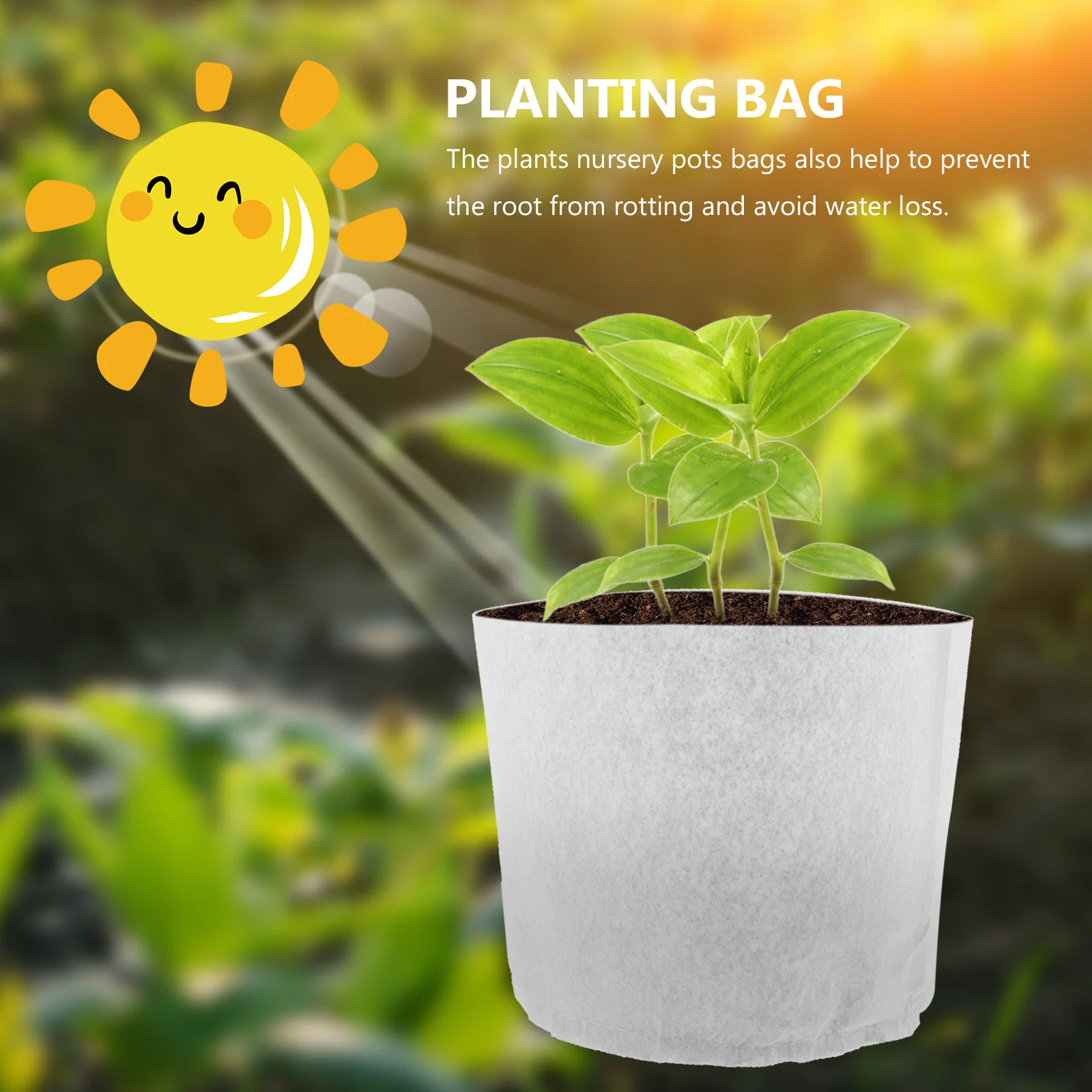 

20Pcs Thickened Flower Pot Container Non-Woven Plant Growing Bags for Vegetables Herbs Tomatoes Breathable Planting Bags Nursery