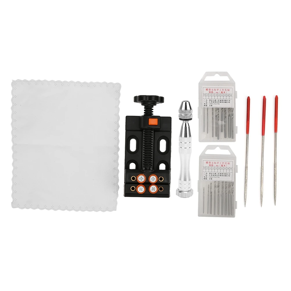 26PCs Hand Twist Drill Punching Polishing Set Woodwork Tools Aluminum Alloy 0.5mm-3.0mm