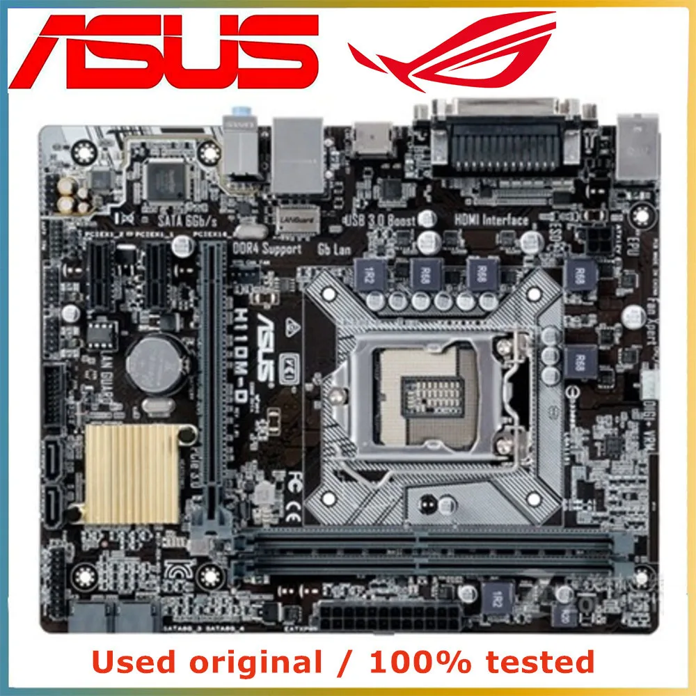 

For ASUS H110M-D Computer Motherboard LGA 1151 DDR4 32G For Intel H110 Desktop Mainboard SATA III PCI-E 3.0 X16