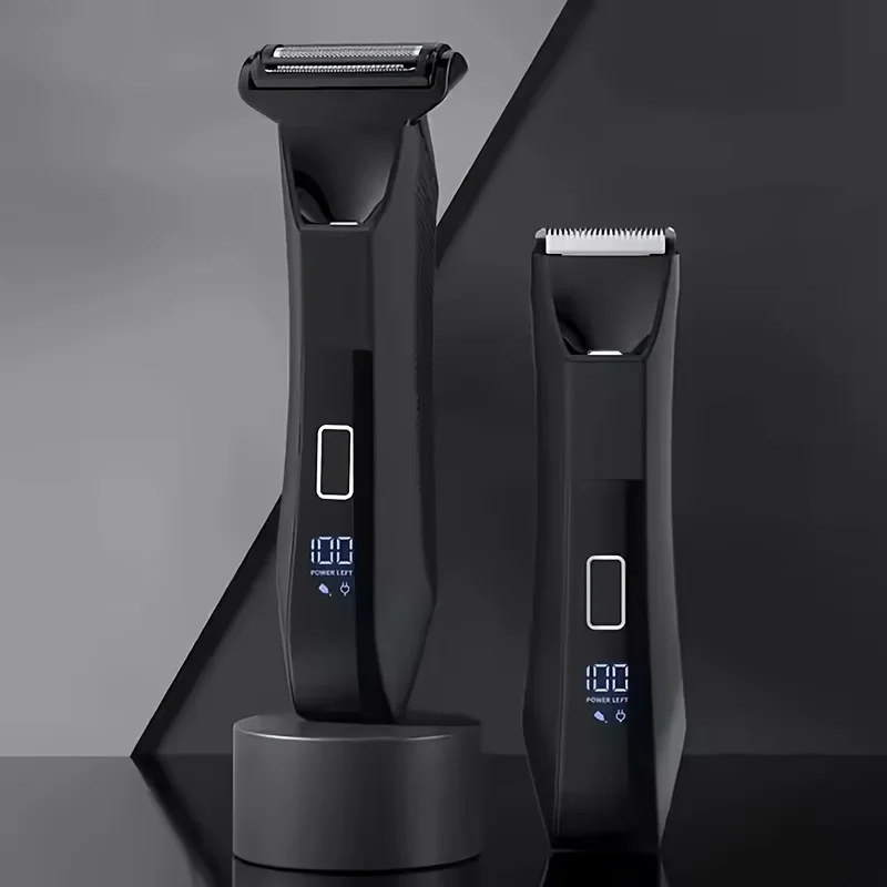 Mijia Youpin 2 in 1 Electric Hair Trimmer Shaver LED Display USB Rechargeable Beard Body Sideburns Grooming Kit Men Travel Home