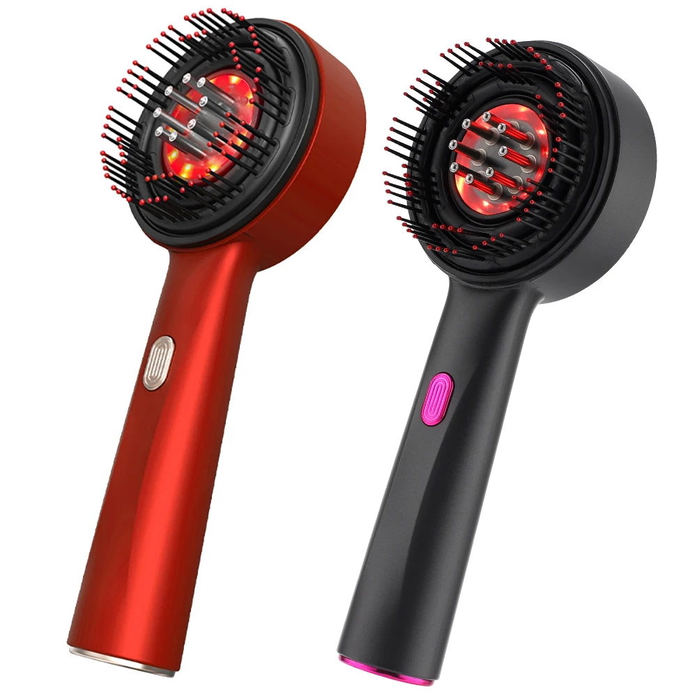 

Electric Hair Regrowth Brush with Infrared Light Acupoint Scalp Massage Anti Hair Loss Liquid Oil Applicator Hair Care