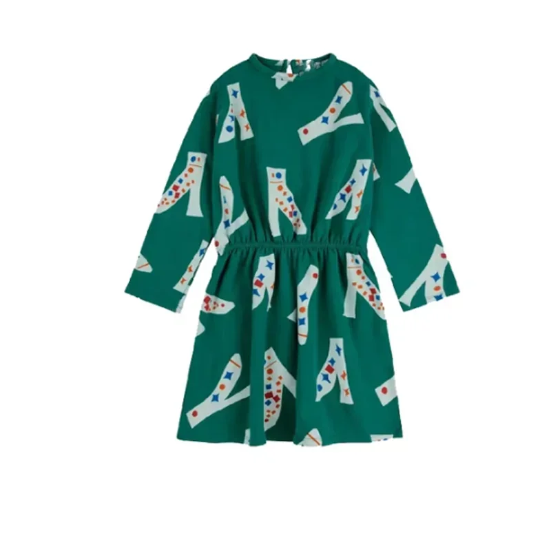 ما قبل البيع (السفينة أغسطس) 2024 قبل الميلاد الصيف الكرز التنانير فتاة التطريز فستان طفل بوتيك الملابس شاطئ عطلة فستان بنات حفلة