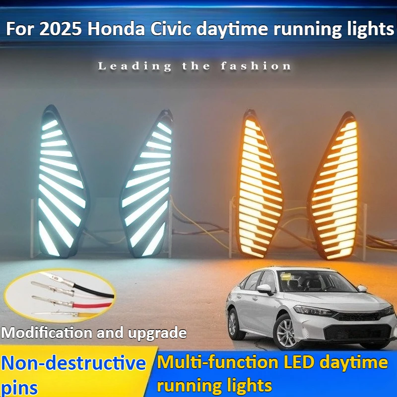 

For Honda 11th Generation Semi-Civic 2025 Daytime Running Lights Retrofit LED Daytime Running Lights