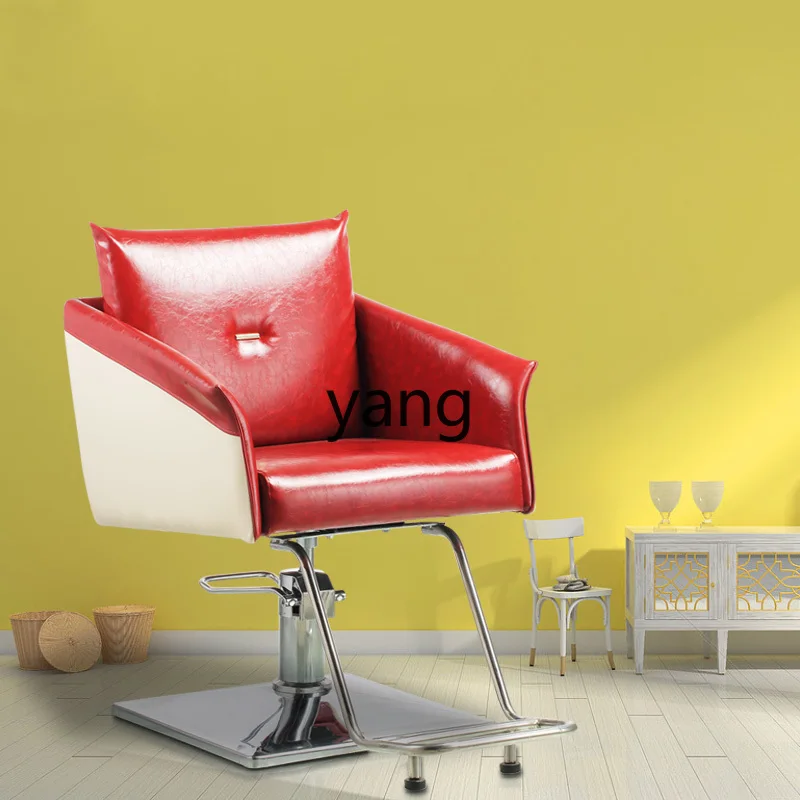 LTT hair salon chair, hair salon leather armrest, women's hair salon double color chair
