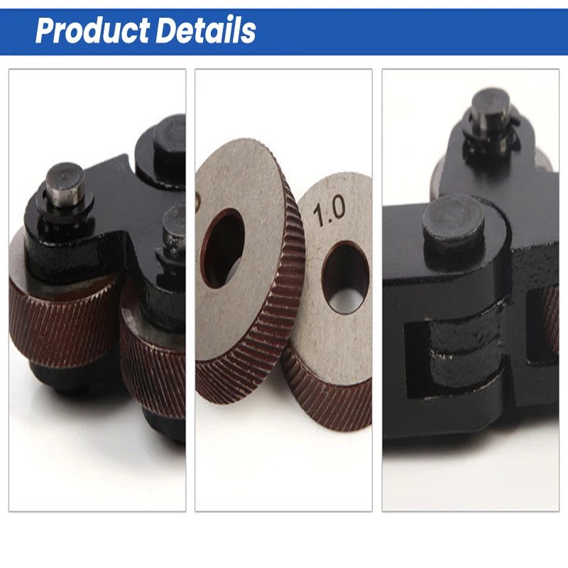 Dual Wheel Knurling Tool Kit 0.6/0.8/1.0/1.2/1.5/2.0mm Reticulate Pattern Knurl Set Steel Lathe Cutter Wheel Knurling Tool S