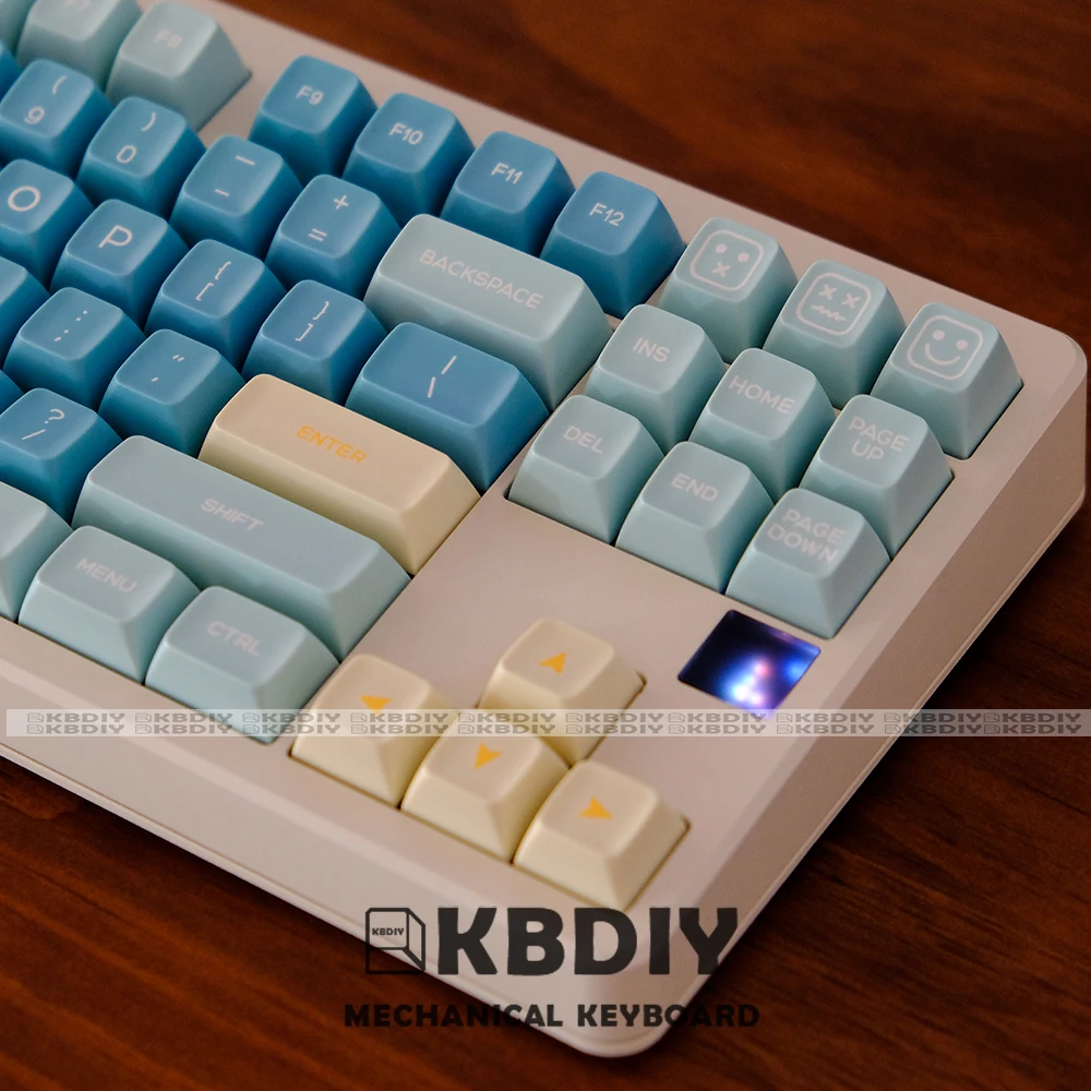 KBDiy 160 Key Cap Custom Sea Salt Lemon Keycap PBT Double Shot ISO Mechanical Keyboard SA Profile Keycaps for GMK67 84/87/96/104 view 6